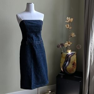 J. Crew Denim Strapless Dress